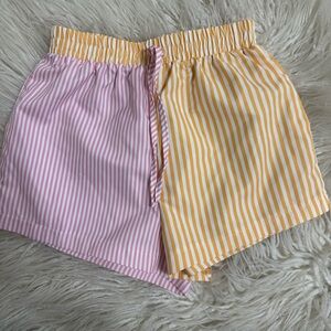 Striped Pink and Yellow Shorts